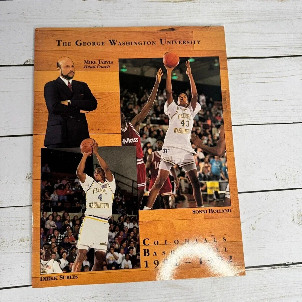 1991-92 Colonials George Washington Revolutionaries Men's Basketball Media Guide